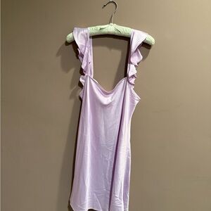 New without tags lavender ruffle neglige in size large